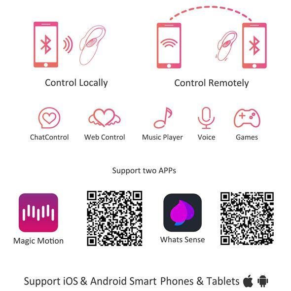 Виброяйцо с управлением со смартфона Magic Motion Flamingo, 7,2 см (розовый)