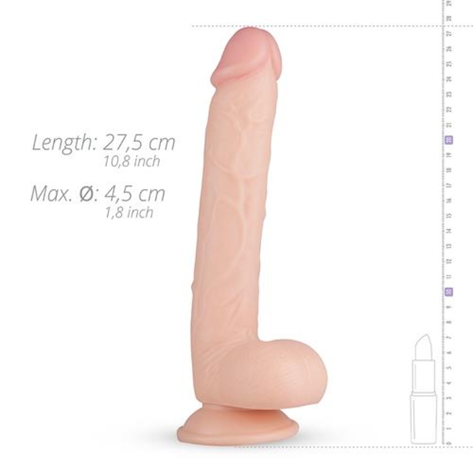 Фаллоимитатор EasyToys Elvin Realistic, 27.5 см (телесный)