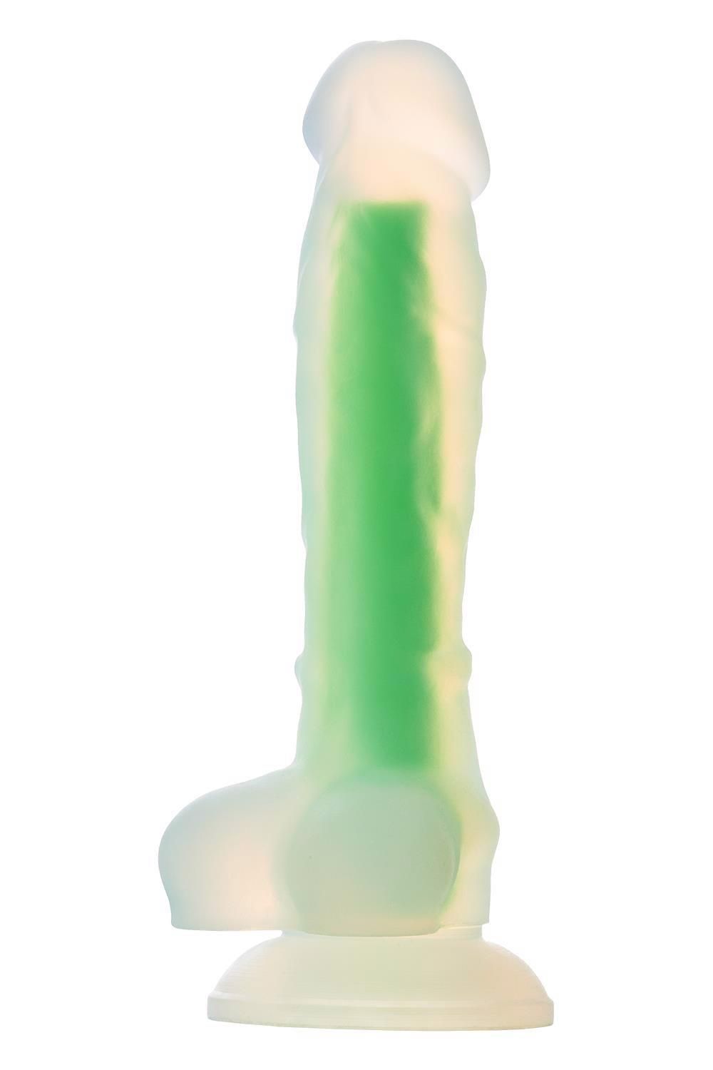 Фаллоимитатор Radiant Glow In The Dark Soft, 17,5 см (зеленый)