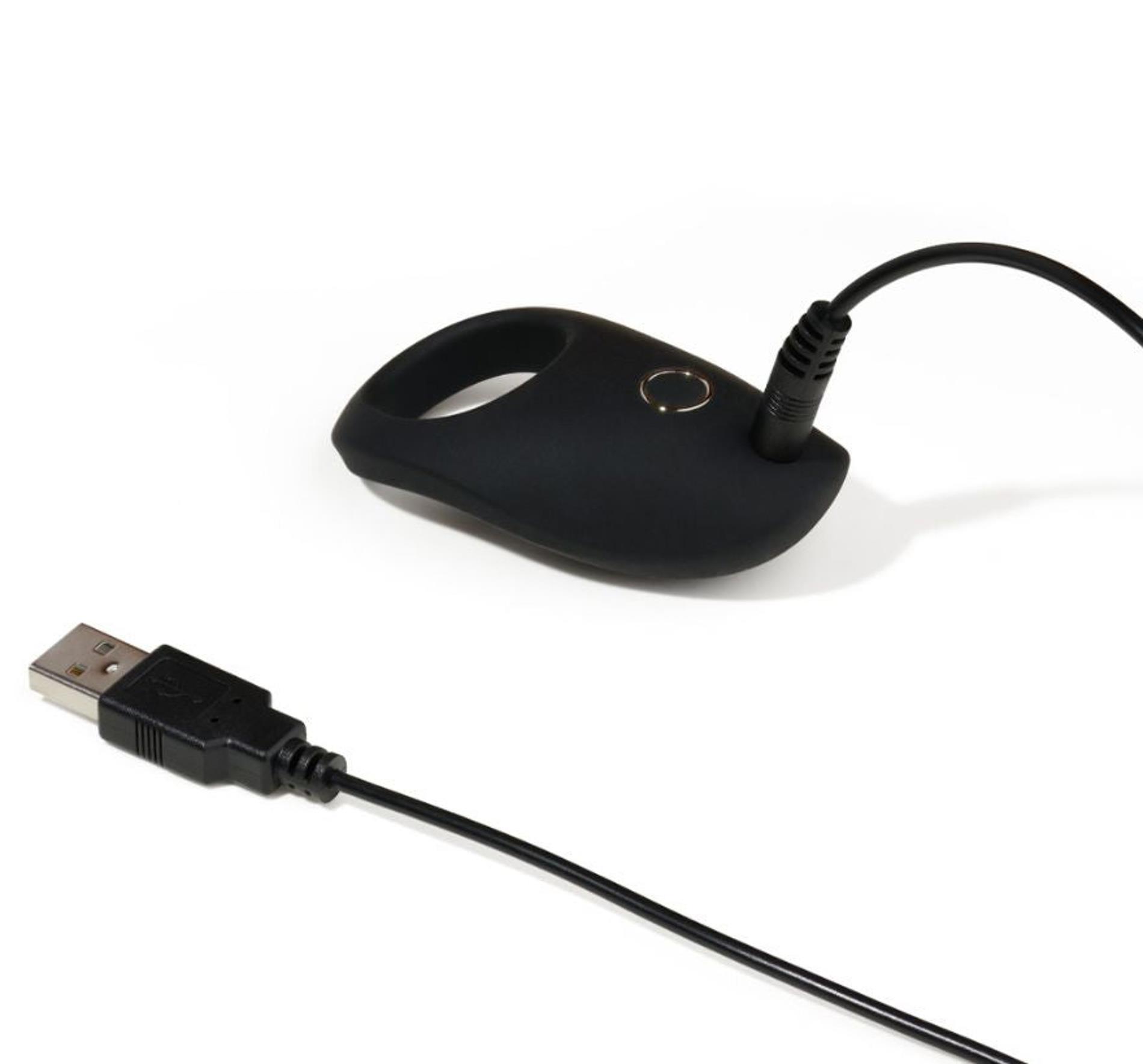 Віброкільце So Divine Rechargeable Vibrating Cock Ring, 3 см (чорний)