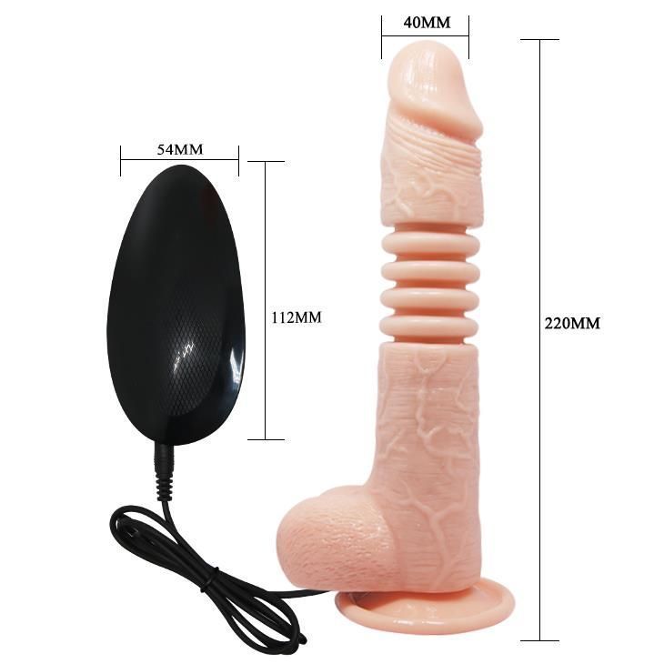 Реалистичный вибратор Thunder Up Suction Base, 22 см (телесный)