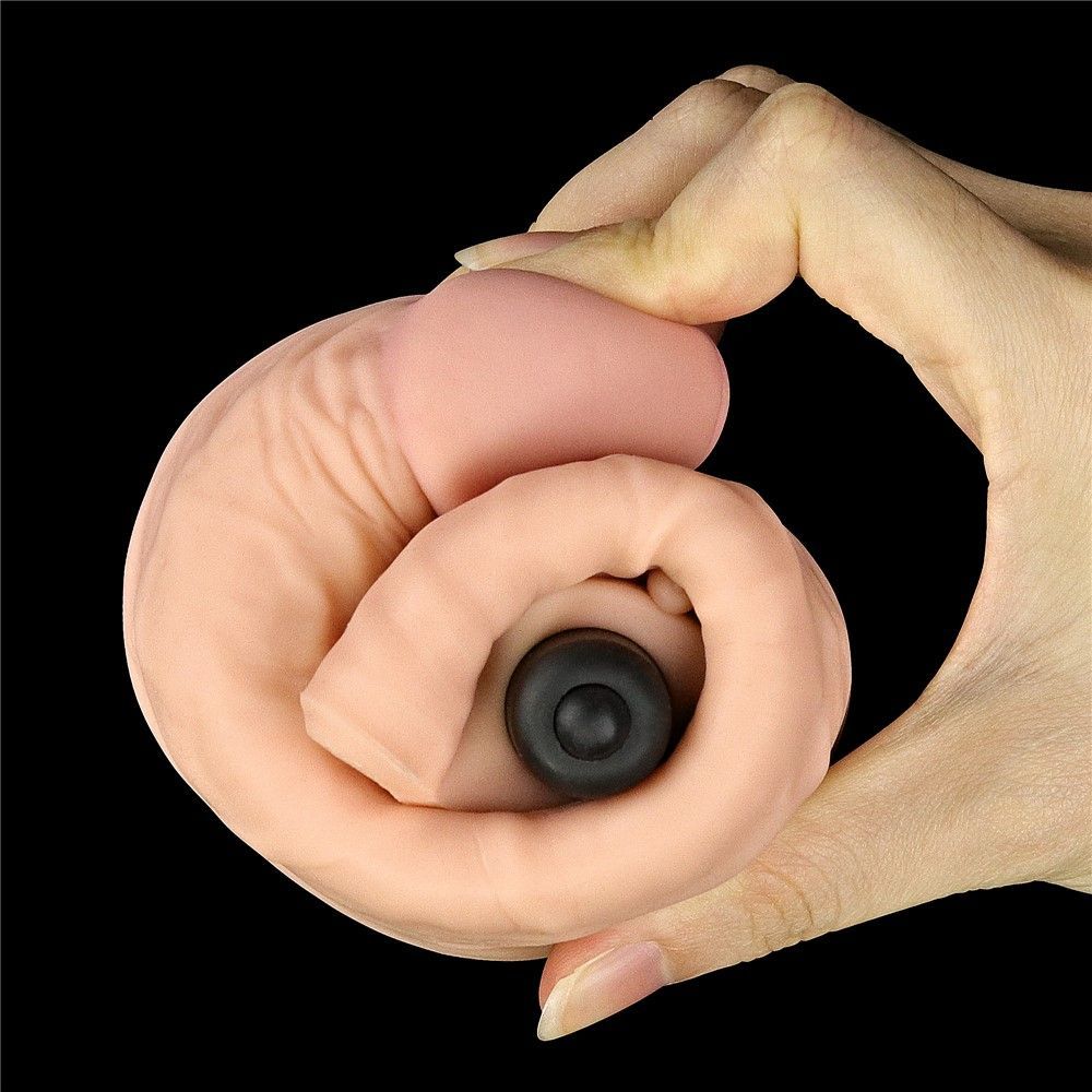 Lovetoy Add 2 Pleasure X Tender - Nakładka na penisa, W kolorze cielistym, 19 cm
