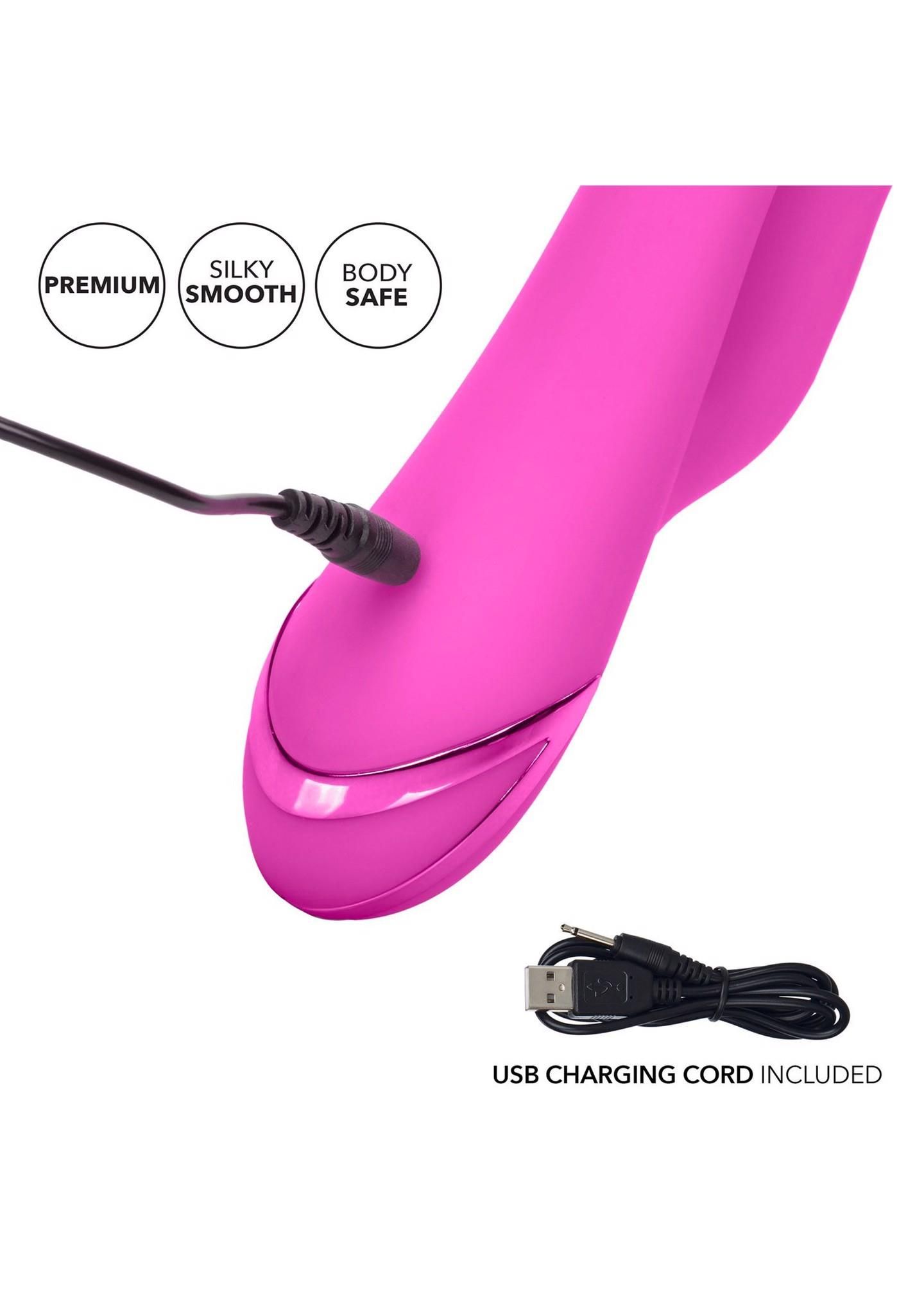 Вибратор-кролик CalExotics Malibu Minx, 20,8 см (розовый)