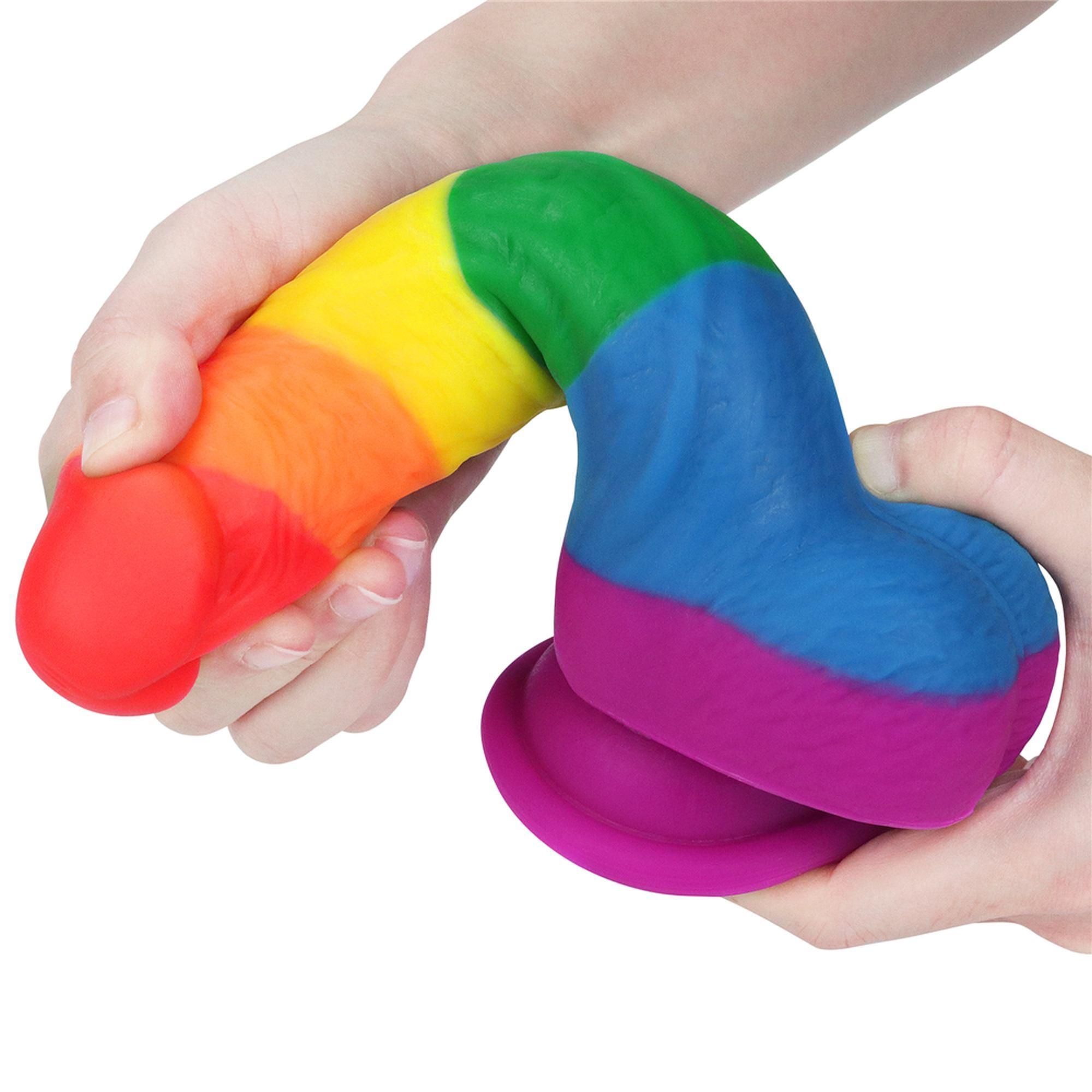 Фаллоимитатор LoveToy Prider Dildo 8", 20.5 см (радужный)