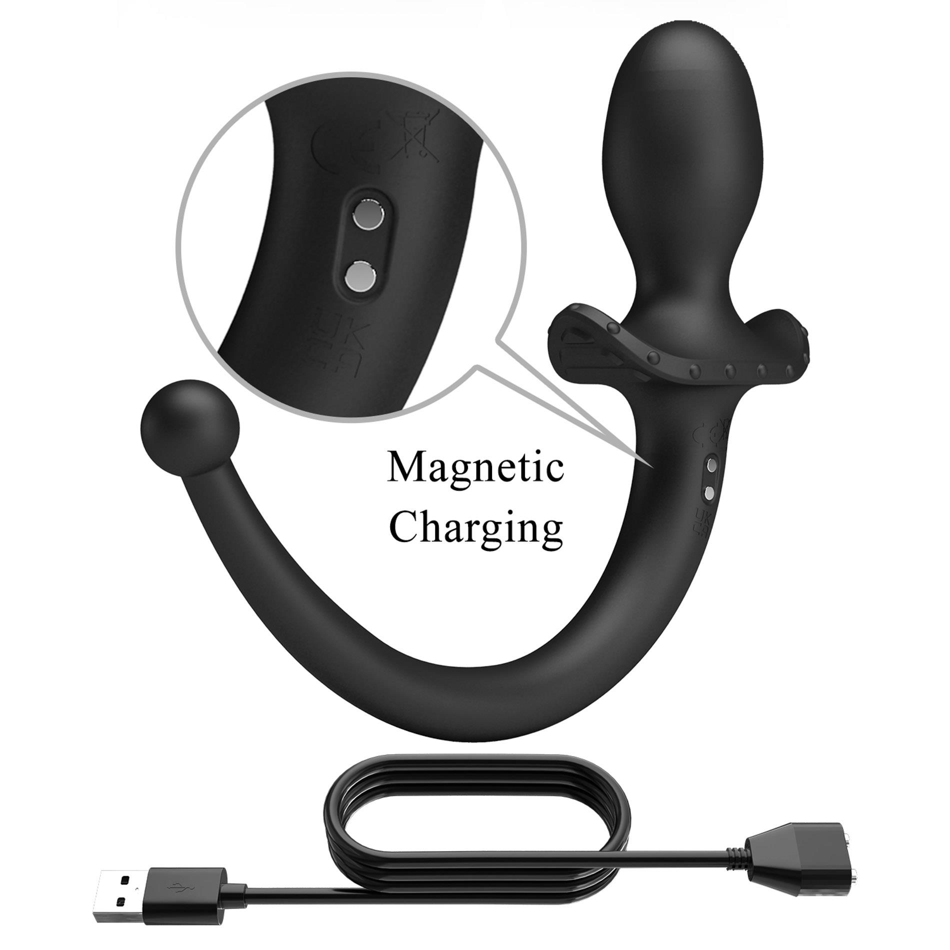 Korek analny Pretty Love Anthony Smart App, 15 cm (czarny)