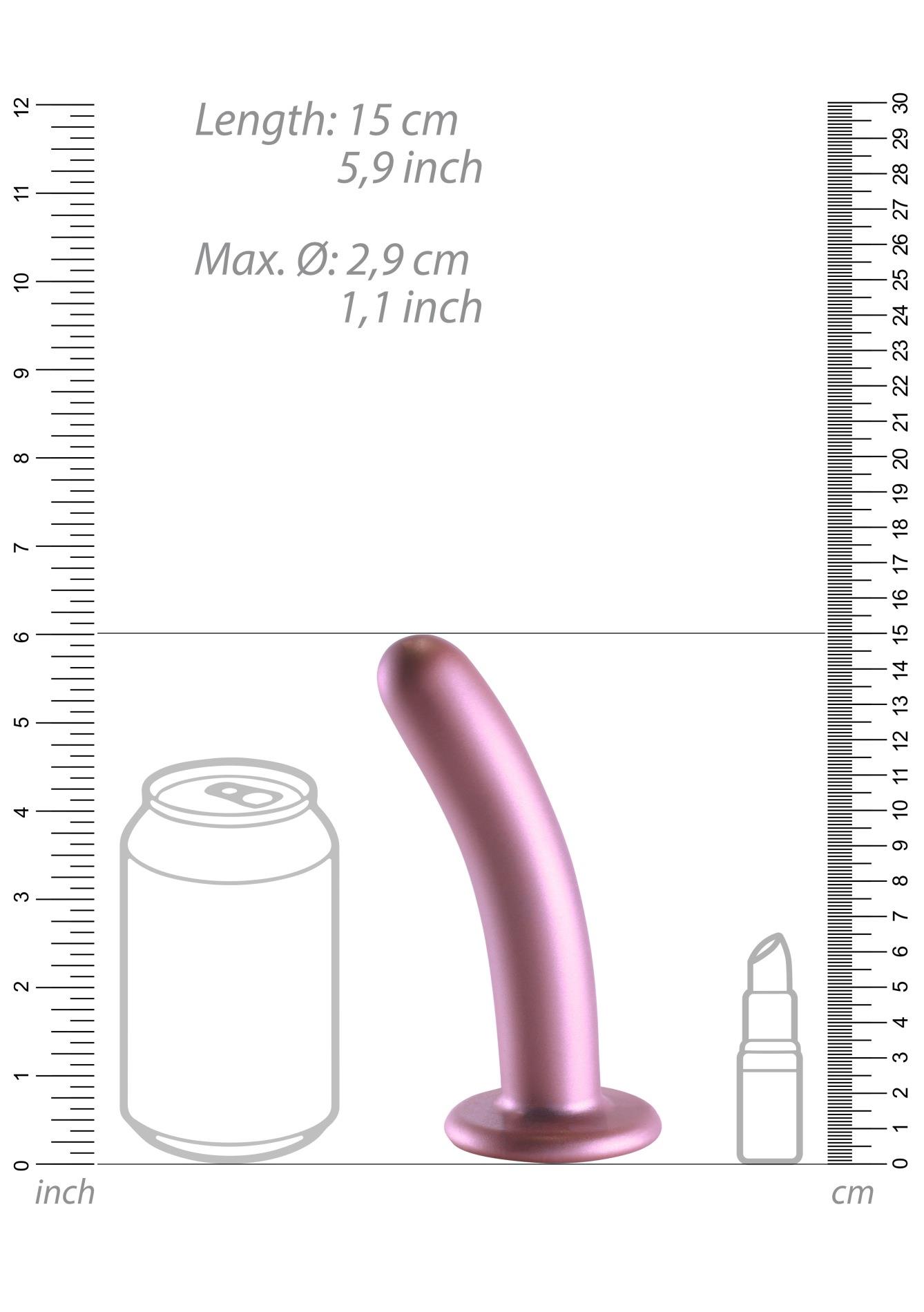 Фаллоимитатор Ouch! Smooth G-Spot Dildo 6'', 14.5 см (розовый)