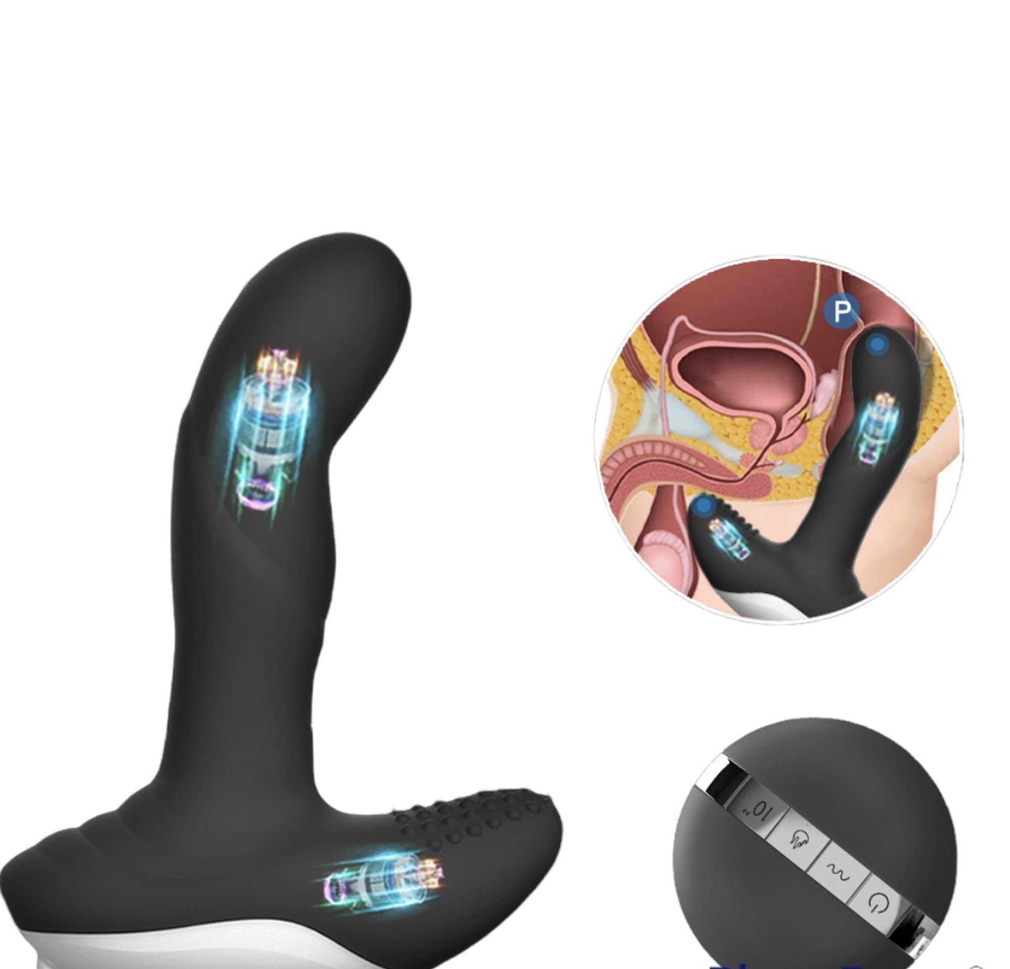 Stymulator prostaty Luxury Play, 13.8 cm (czarny)