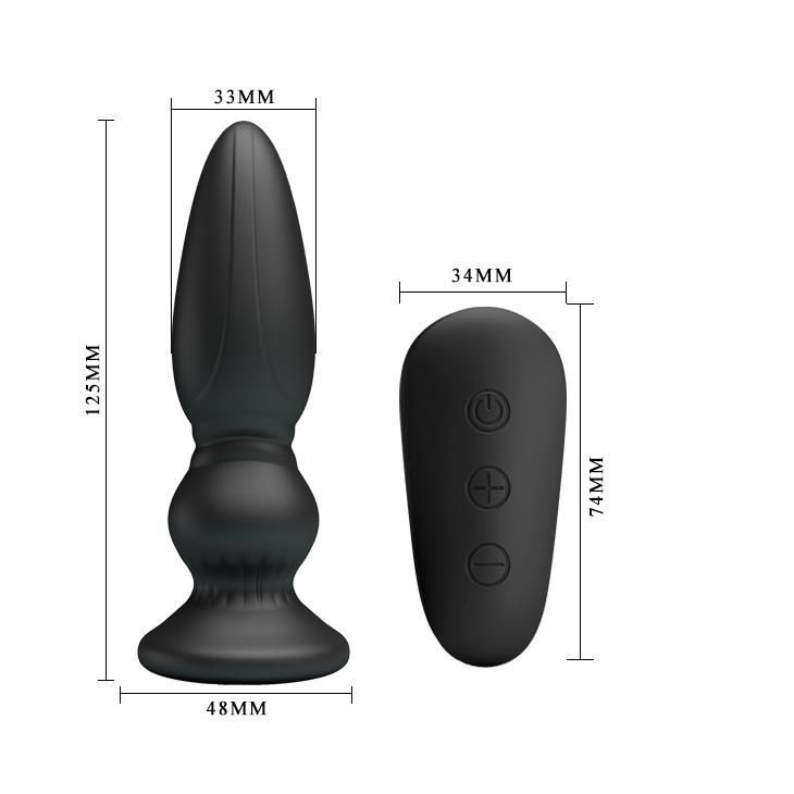 Анальна пробка LyBaile Mr.Play Vibrating Prostate Massager, 12.5 см (чорний)