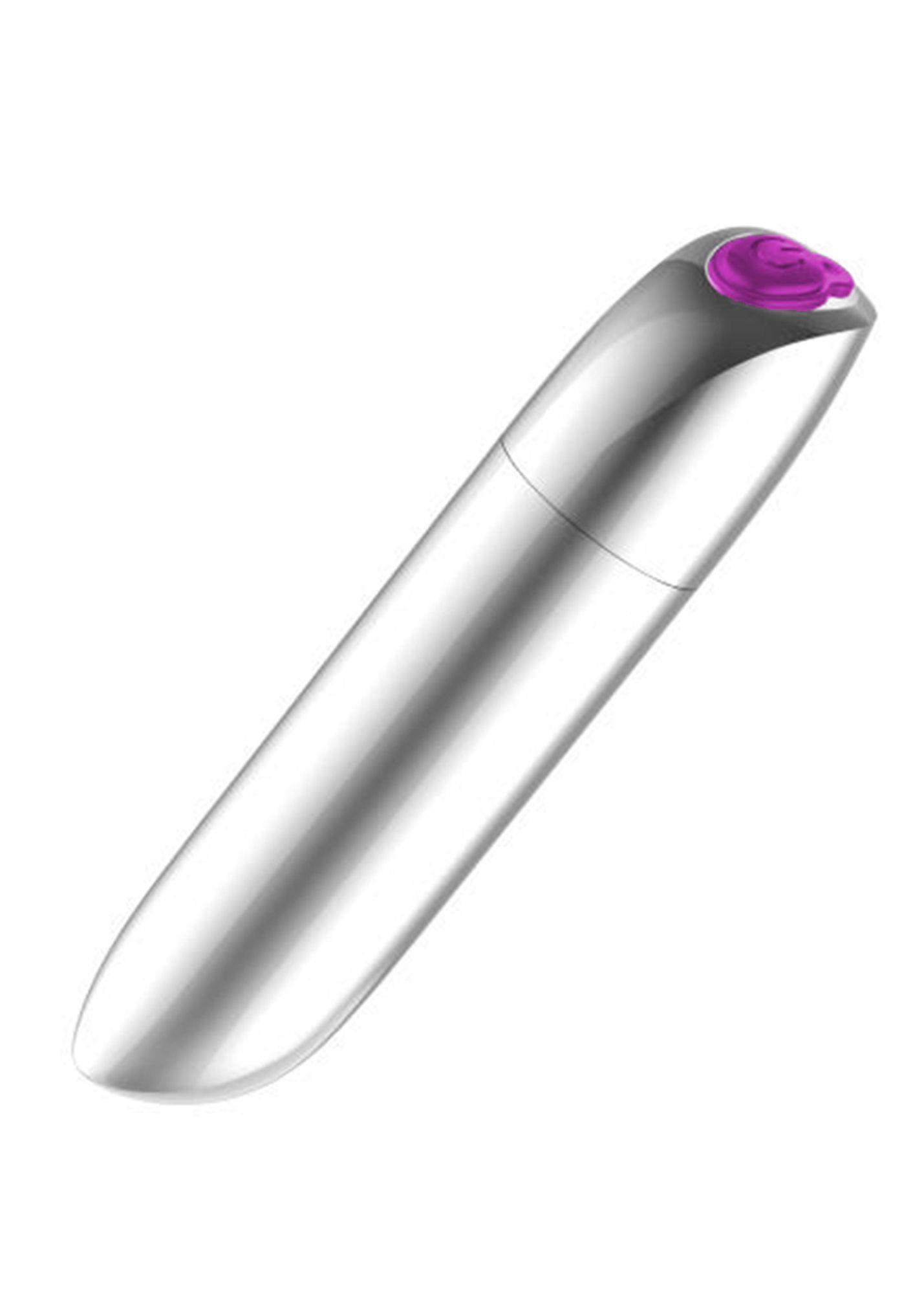 Мини-вибратор B - Series Magic Powerful Bullet, 10 см (серебристый)