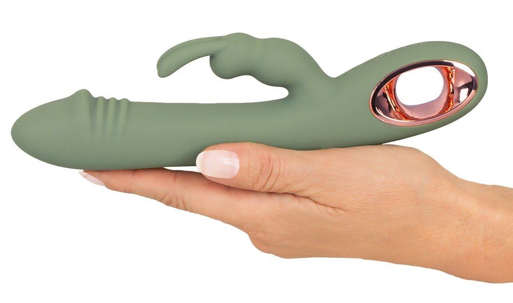 Вибратор-кролик You2Toys Slim Rabbit Olive, 21.4 см (зеленый)