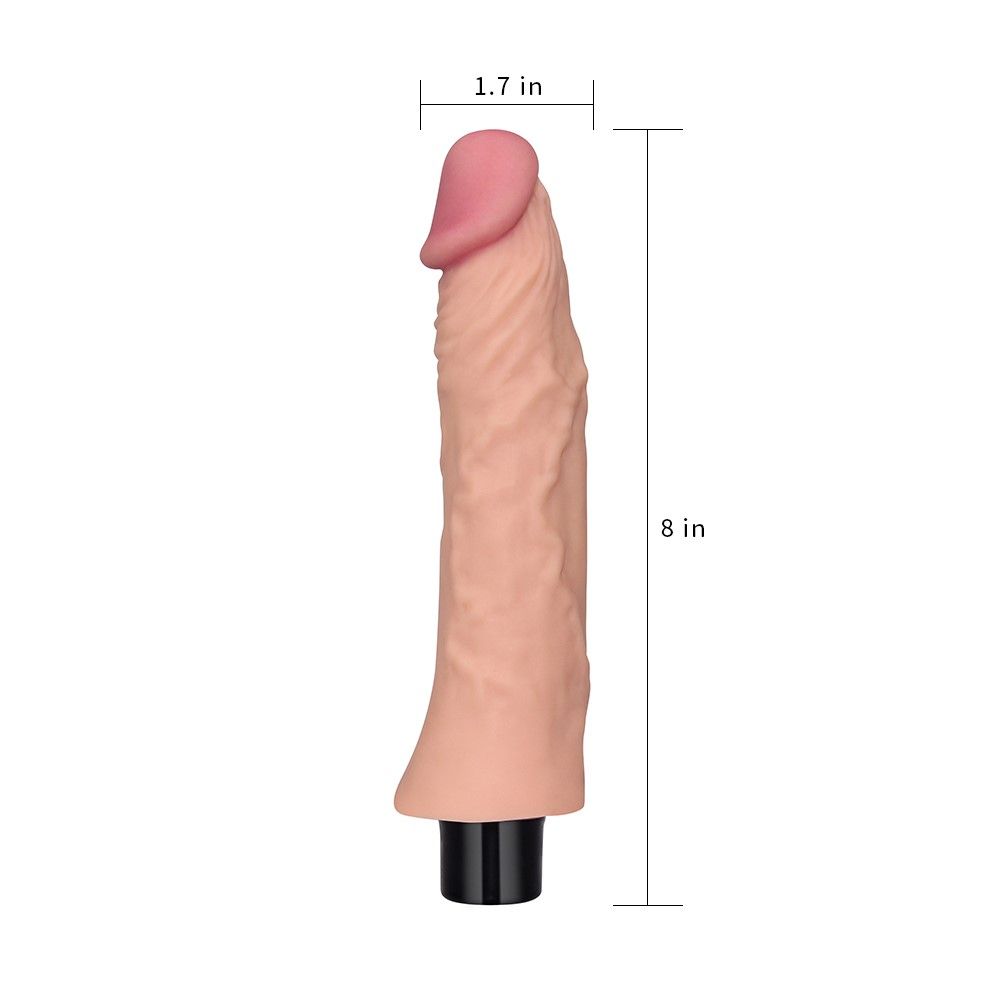 Wibrator Lovetoy Real Softee 8.3", 21.8 cm (w kolorze cielistym)