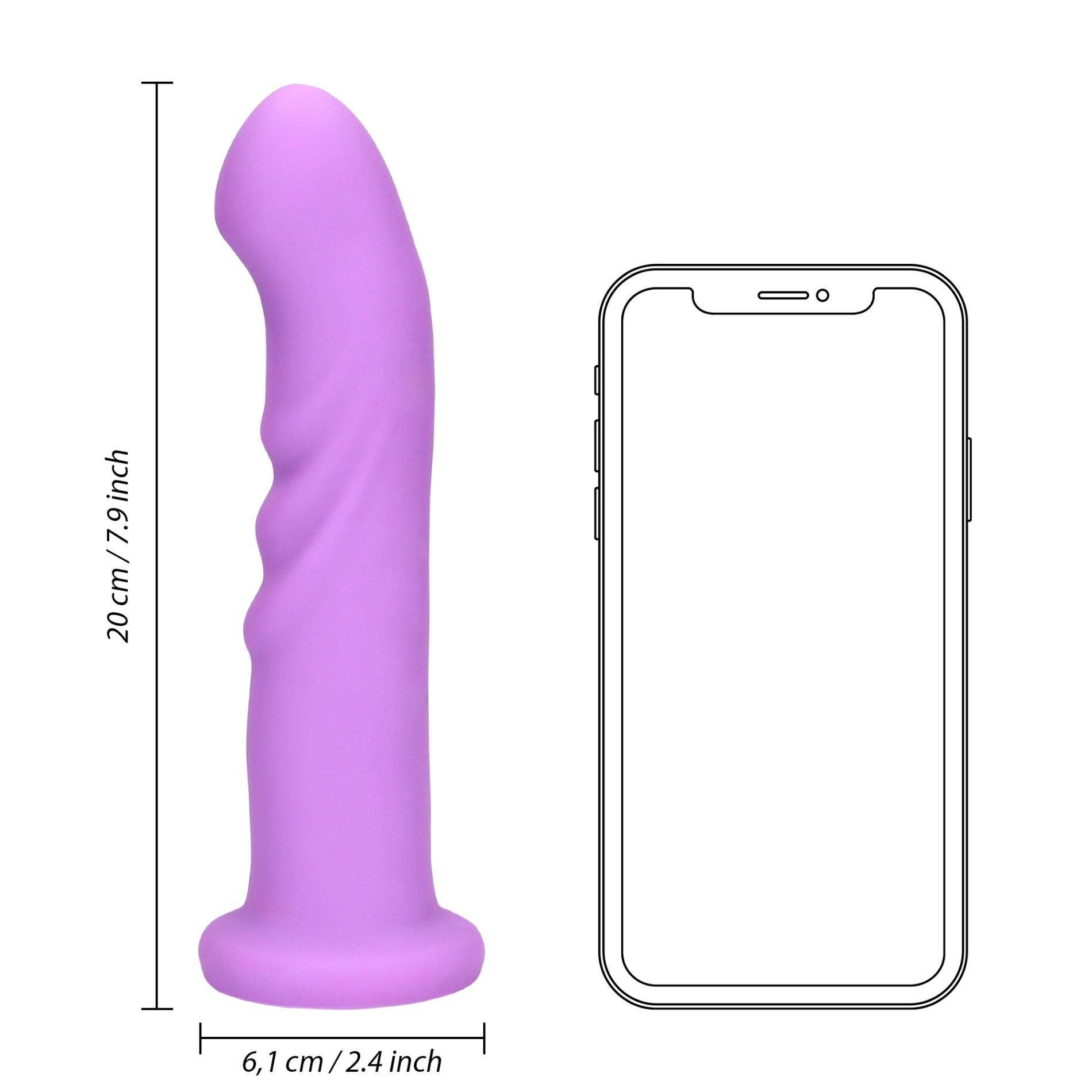 Вибратор Loveline Ultra Soft Silicone Rotating G-Spot, 20 см (фиолетовый)
