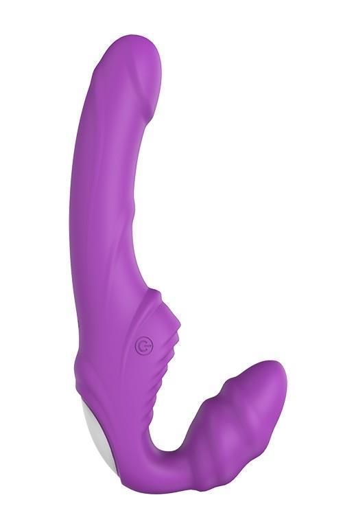Женский страпон Dream toys Vibes Of Love Double Dipper, 17 см (фиолетовый)