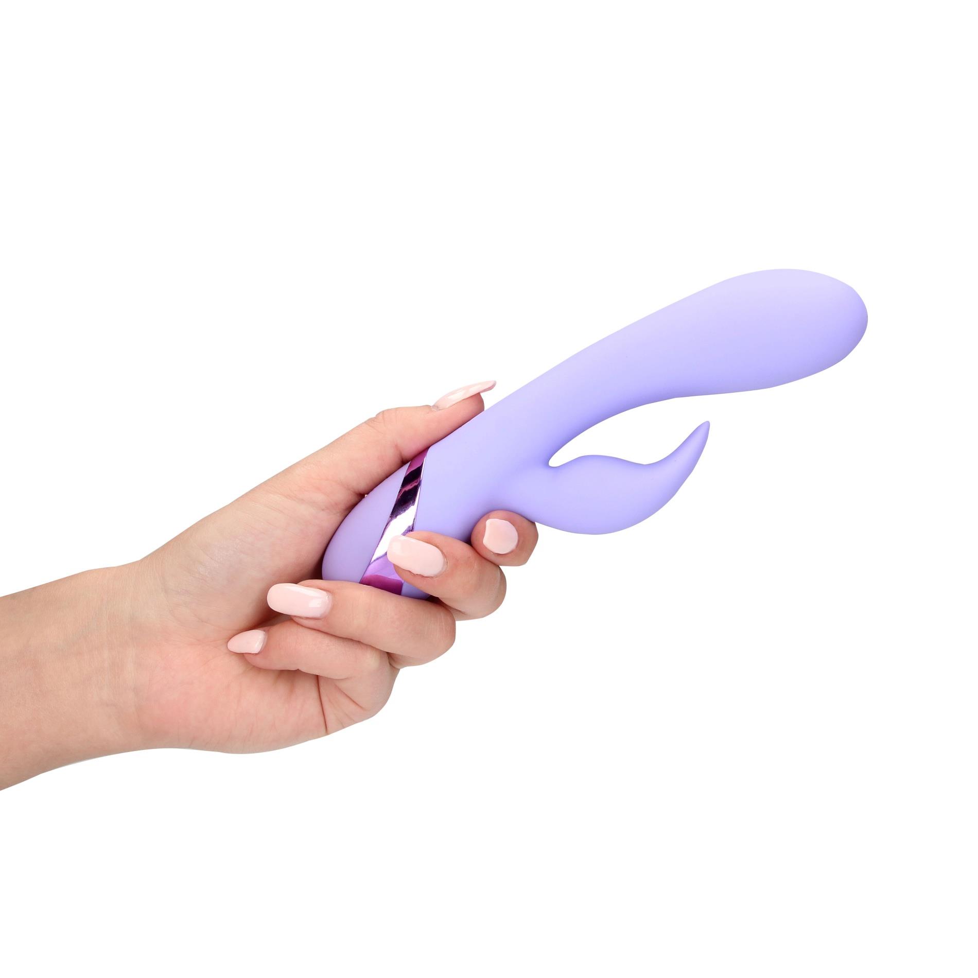 Вибратор-кролик Loveline Digital Lavender, 20 см (сиреневый)