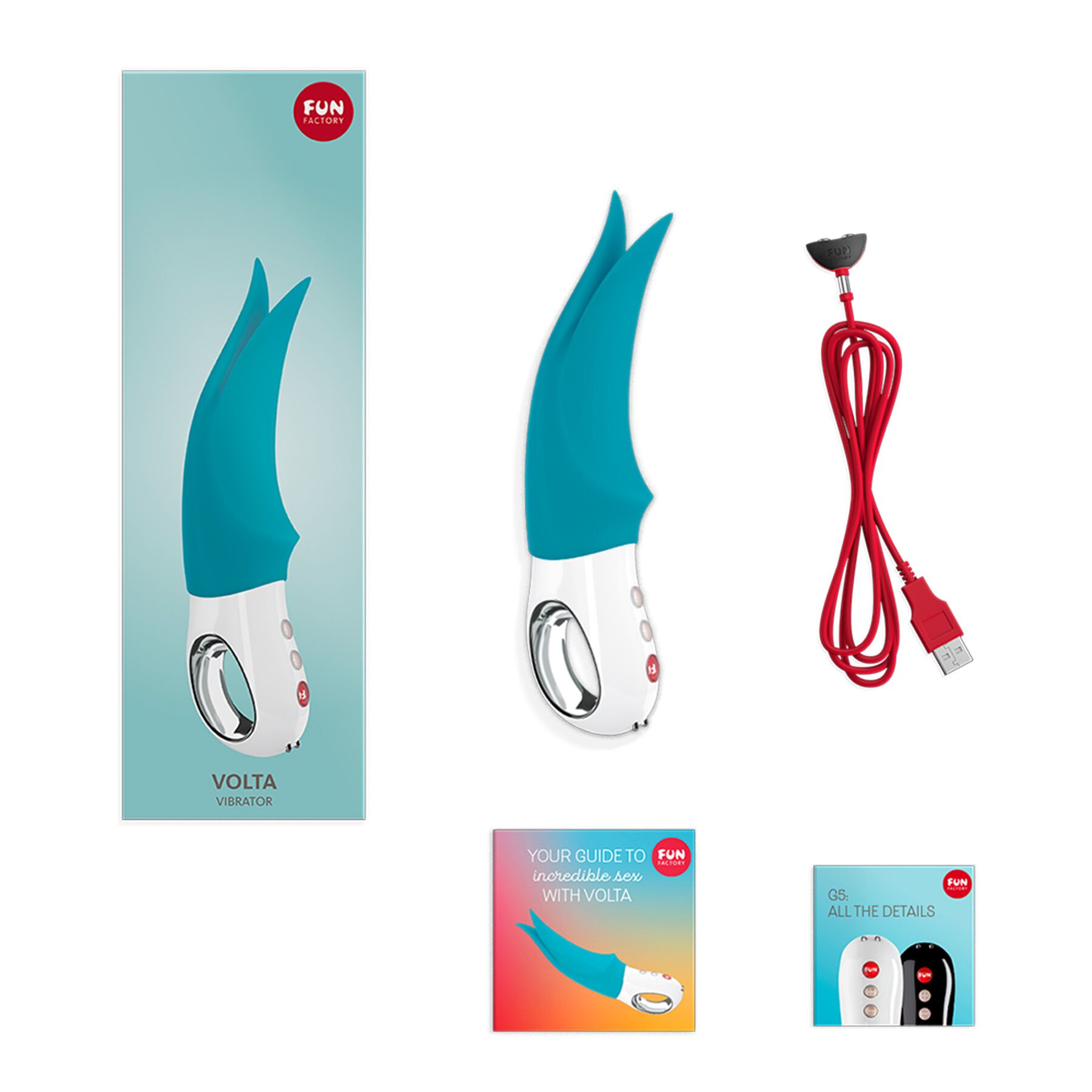 Wibrator Fun Factory Volta, 18.9 cm (turkusowy)