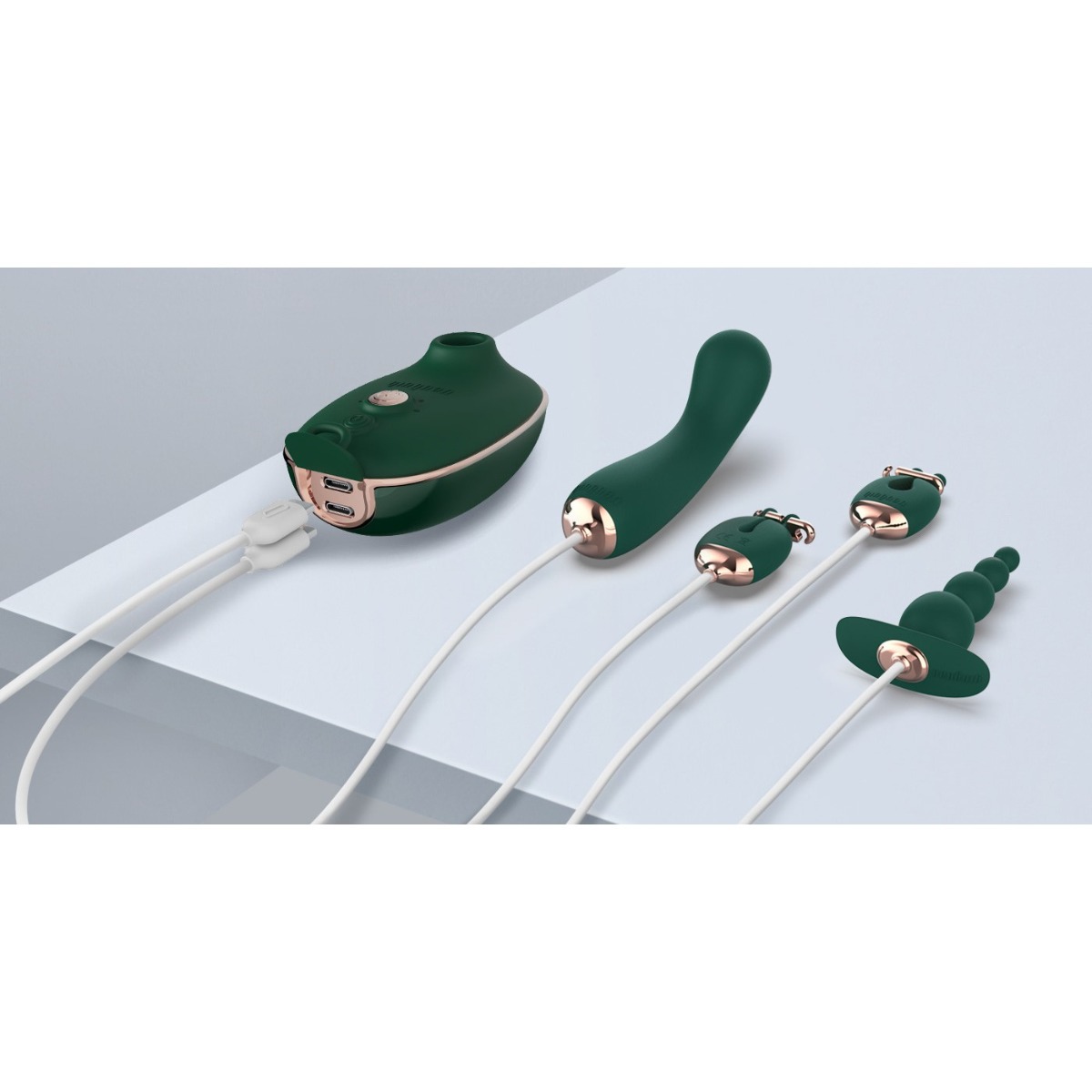 Набор секс-игрушек Qingnan Quartet Set, 4 шт (зеленый)