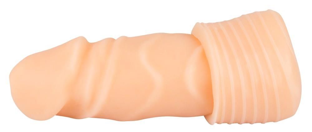 Насадка на пенис Nature Skin Sleeve With Bullet, 19 см (телесный)