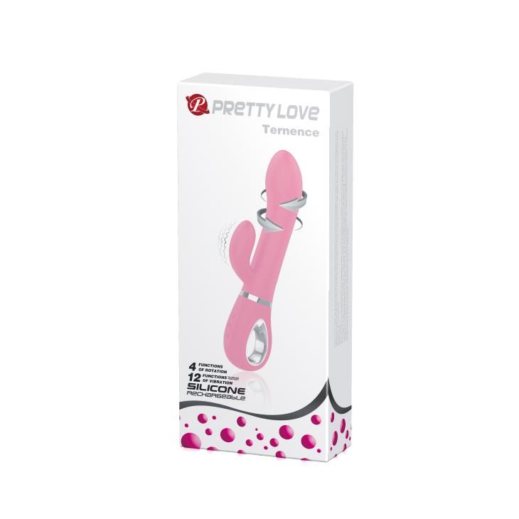 Вибратор-кролик Pretty Love Ternence, 19,6 см (розовый)