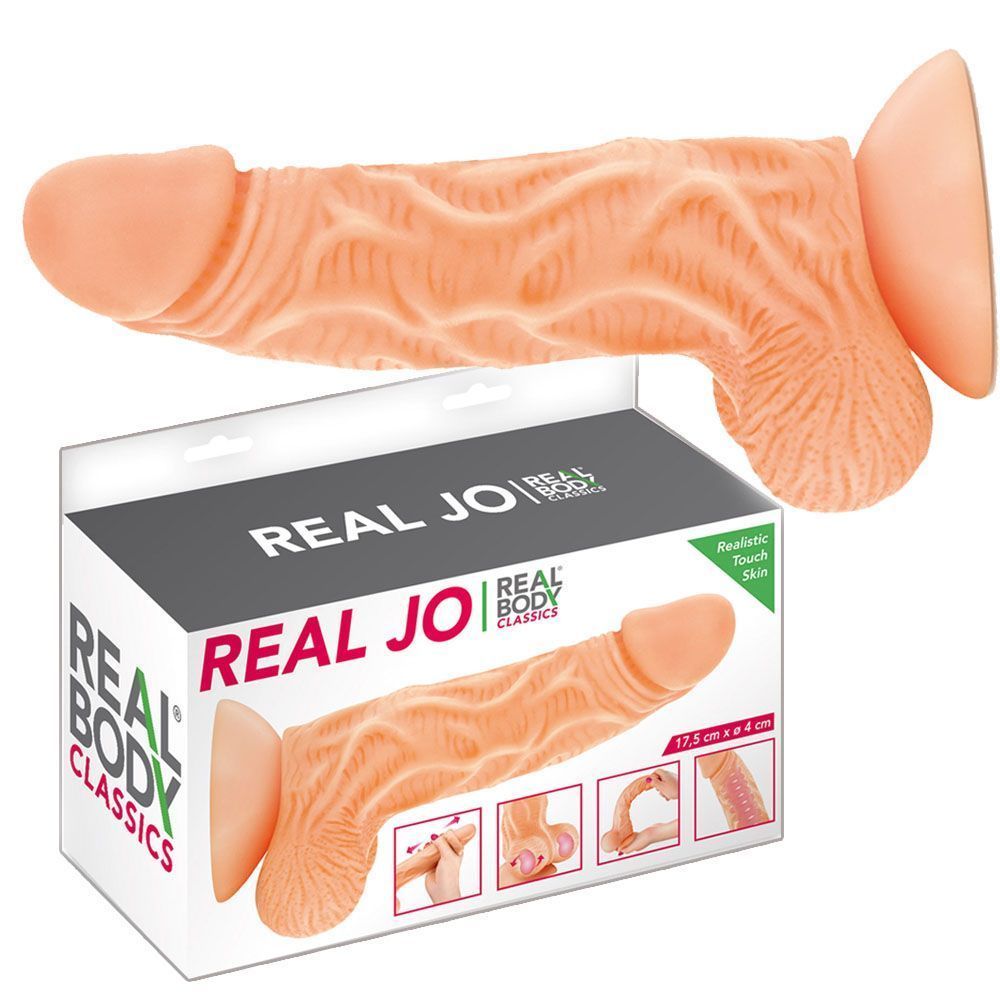 Фалоімітатор на присосці Real Body Real JO, 18,5 см (тілесний)
