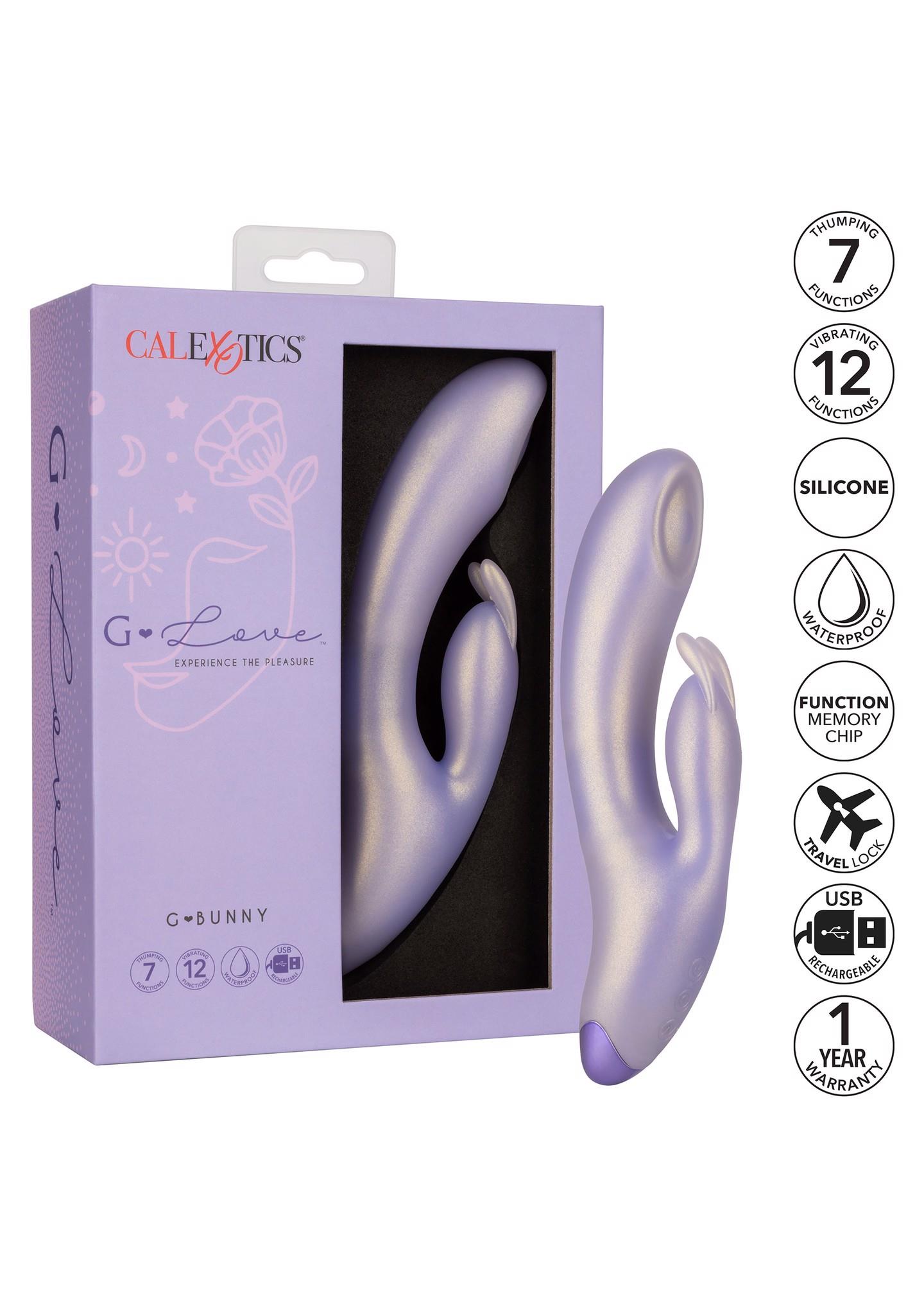 Вибратор-кролик Calexotics G-Love G-Bunny, 19 см (фиолетовый)