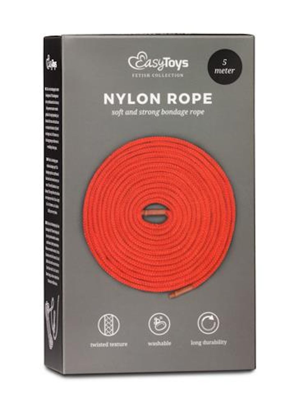 Веревка EasyToys Bondage Rope, 5 м (красный)