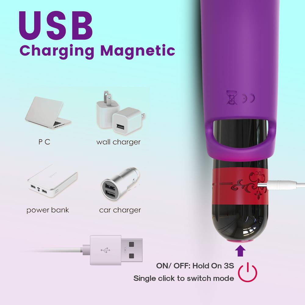 Вибратор на палец B - Series Joy Aurora, 11.8 см (фиолетовый)