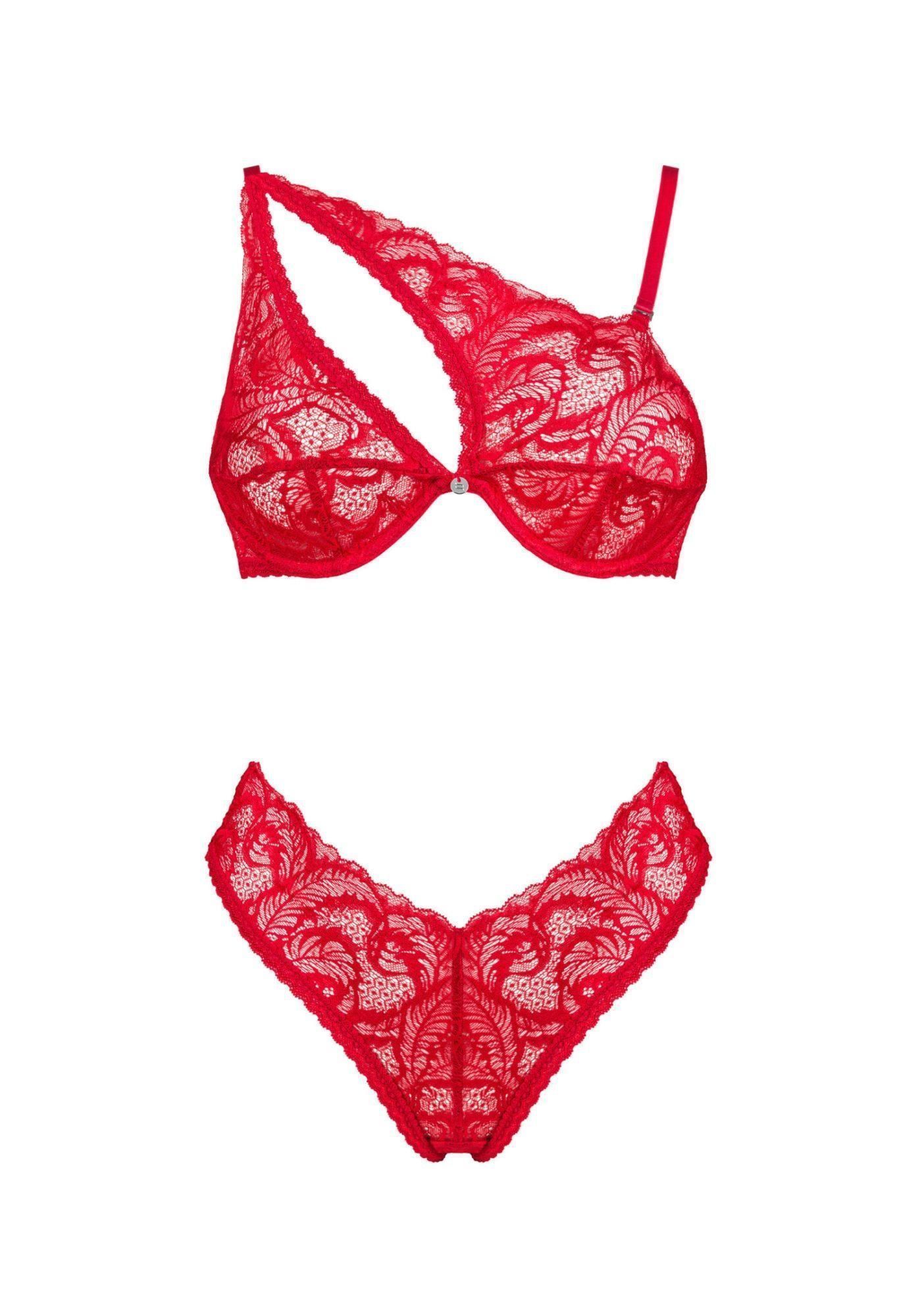 Комплект белья Obsessive Atenica, XS/S (красный)