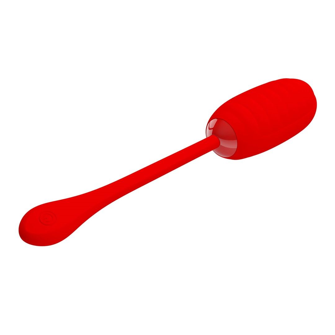 Віброяйце Pretty Love Kirk Super Soft Silicone, 19,7 см (червоний)