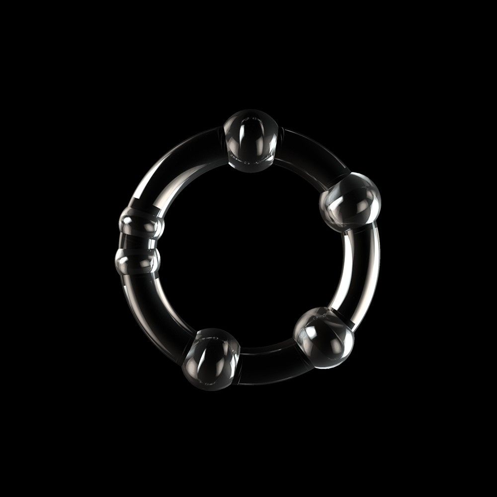 Набор эрекционных колец LoveToy Triple Beaded Ring Set, 3 шт (прозрачный)