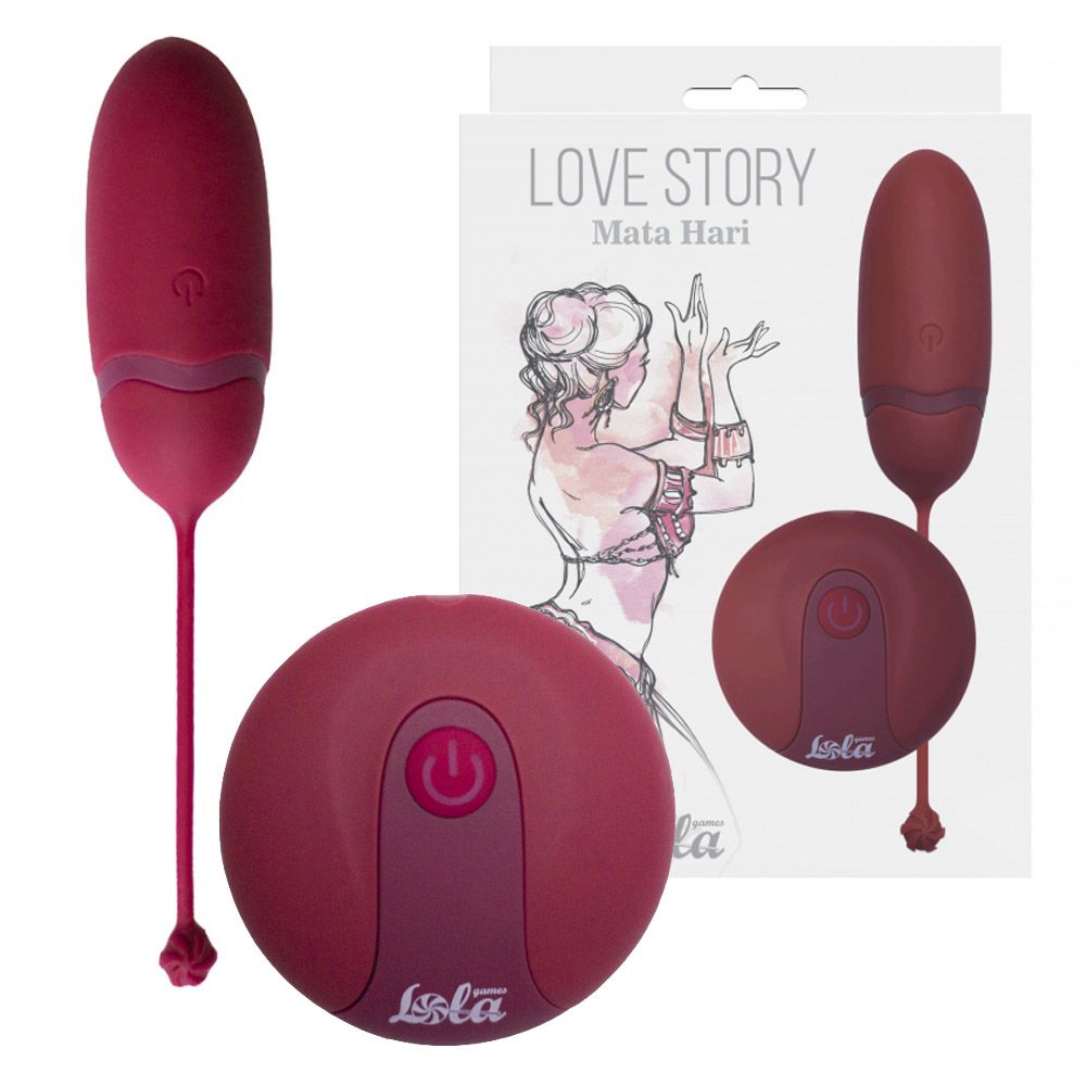 Lola Games Mata Hari Wine Red - Wibrujące jajko, Fuksja, 14.6 cm