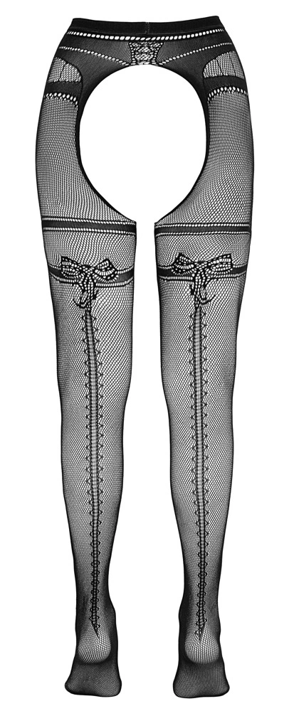 Колготки Cottelli Collection Crotchless Tights, L/XL (черный)