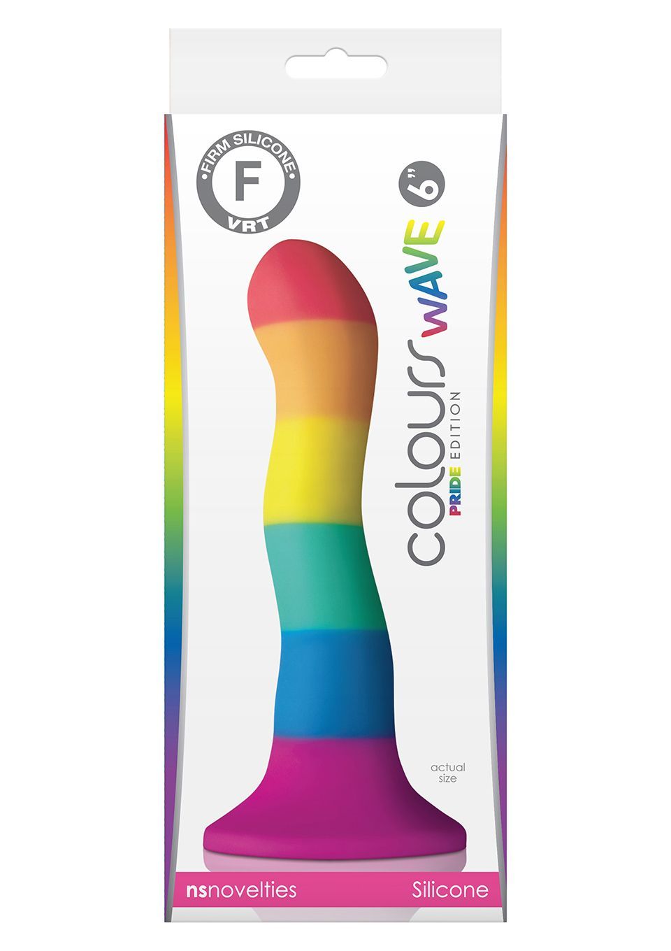 Фаллоимитатор Colours Pride Edition 6" Wave Dildo, 15,2 см (радужный)
