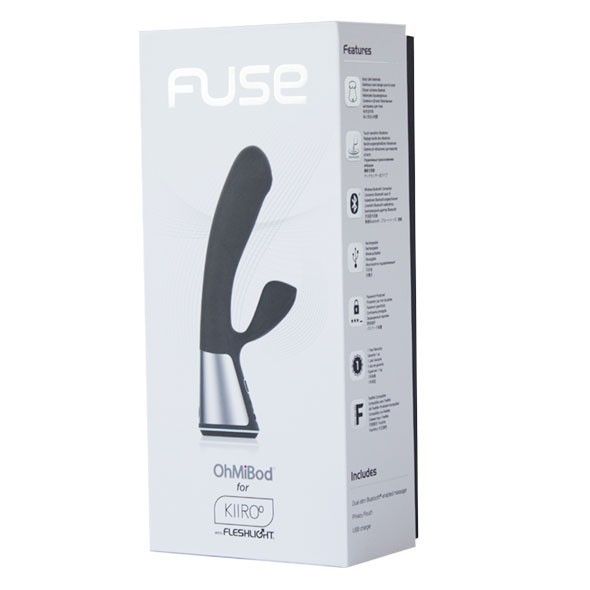 Вибратор-кролик Ohmibod Fuse for Kiiroo, 18 см (черный)