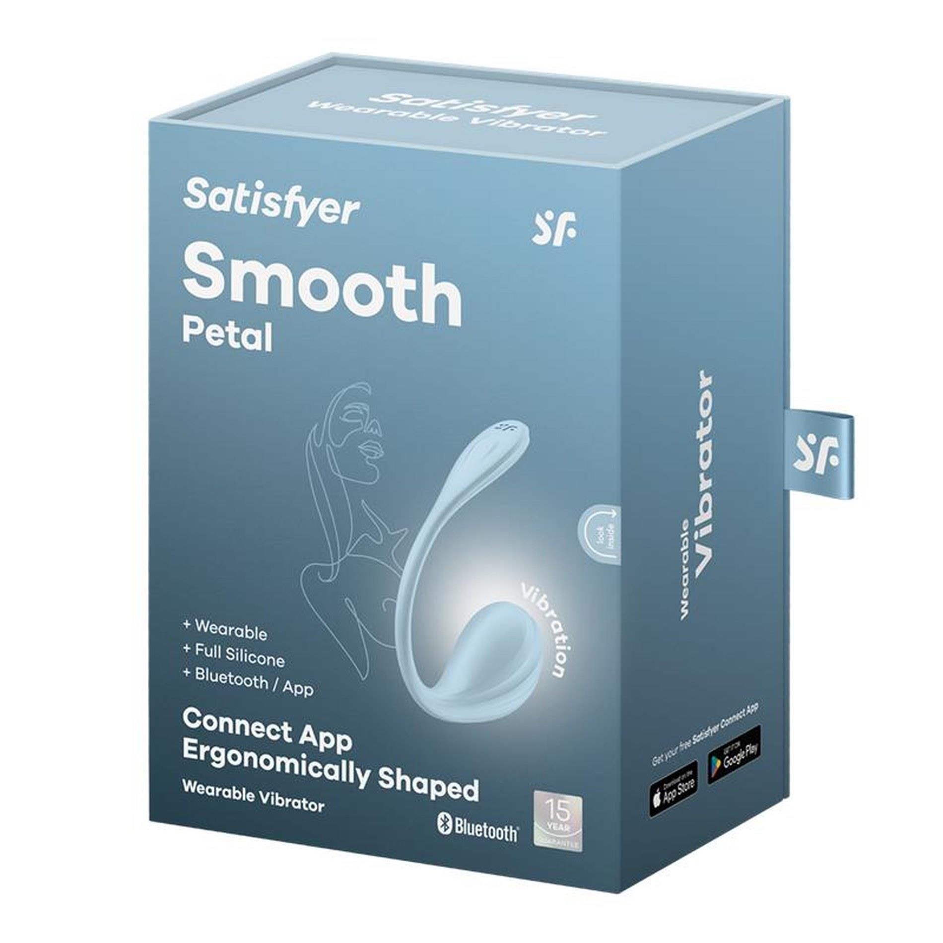 Виброяйцо Satisfyer Smooth Petal (голубой)