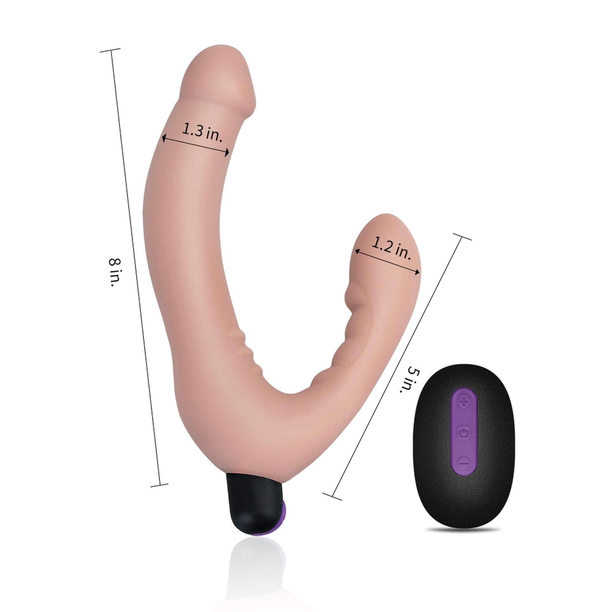 Безремневой вибрострапон Rechargeable IJOY, 21 см (телесный)