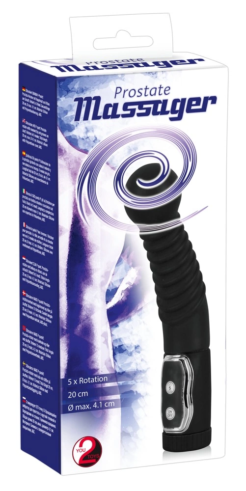 Стимулятор простаты You2Toys Prostata Twister, 21 см (черный)
