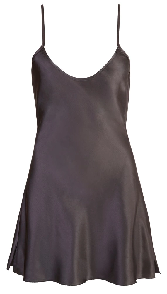 Сорочка Cottelli Lingerie Satin Chemise, XXL (черный)