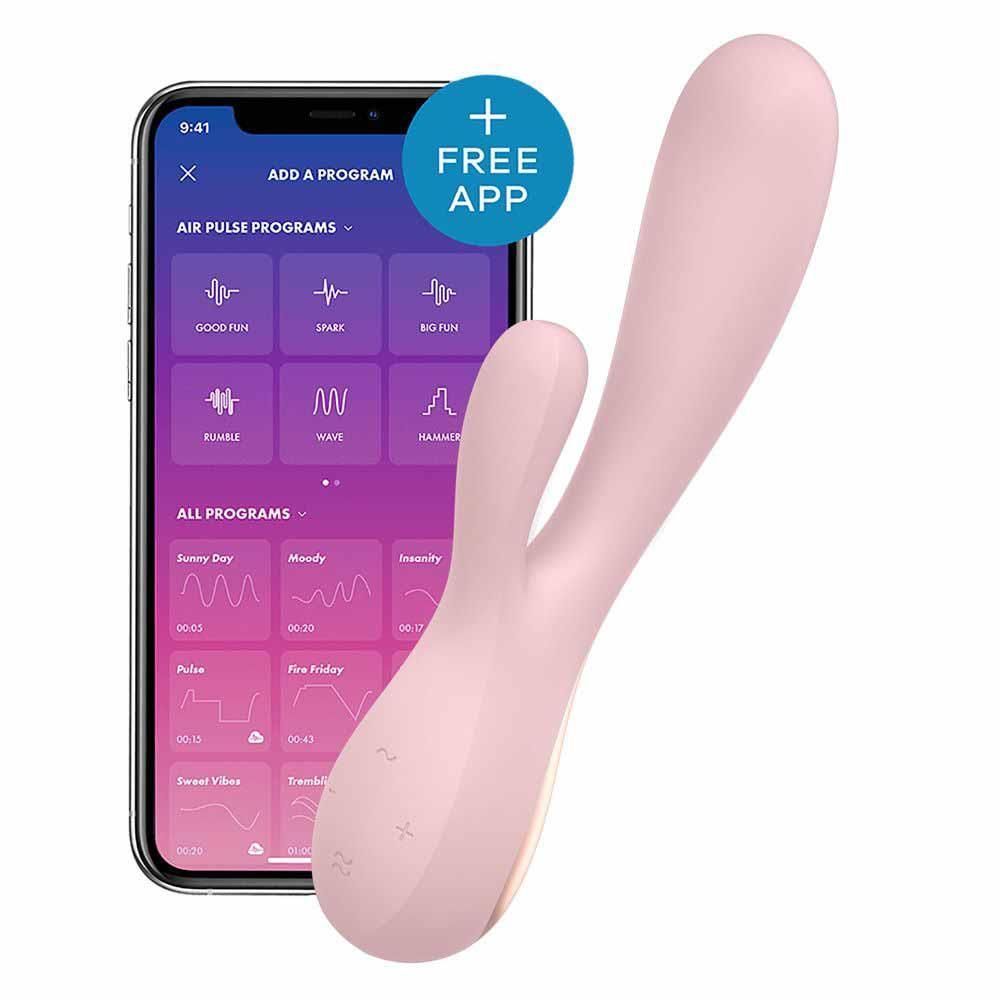 Wibrator królik Satisfyer Mono Flex, 20 cm (różowy)