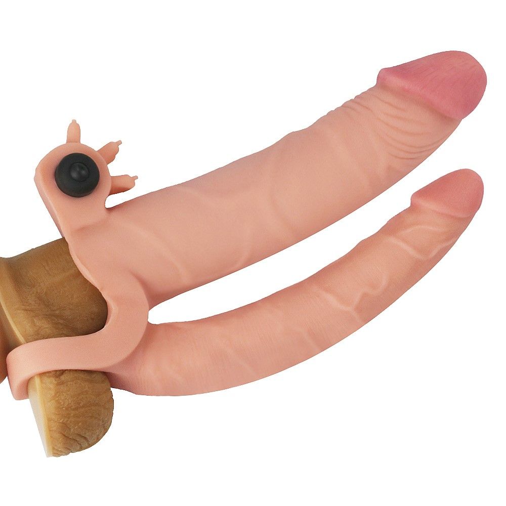 Lovetoy Pleasure X-tender - Nakładka na penisa, W kolorze cielistym, 18 cm