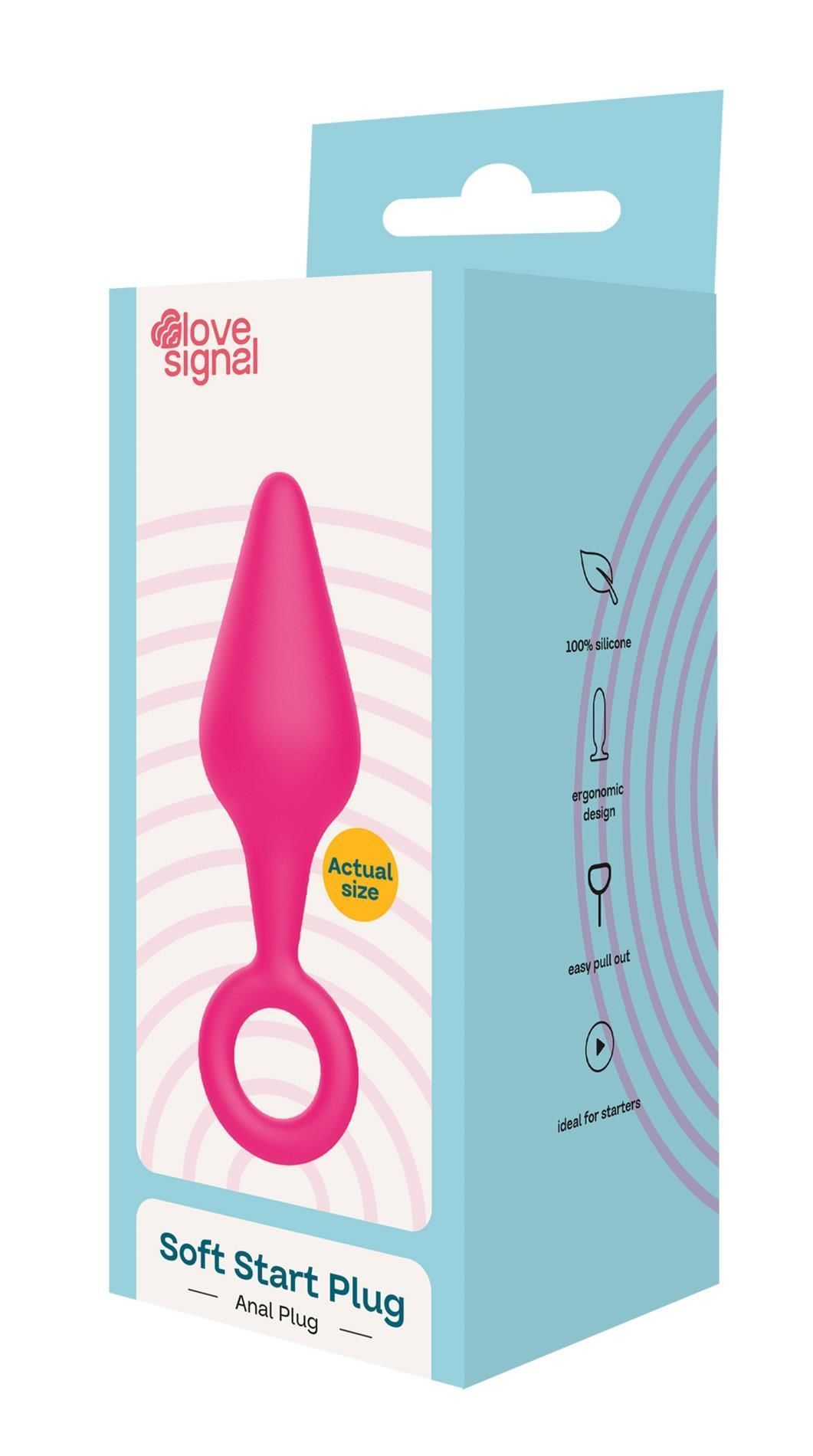 Korek analny Dream Toys Soft Start Plug, 9 cm (różowy)