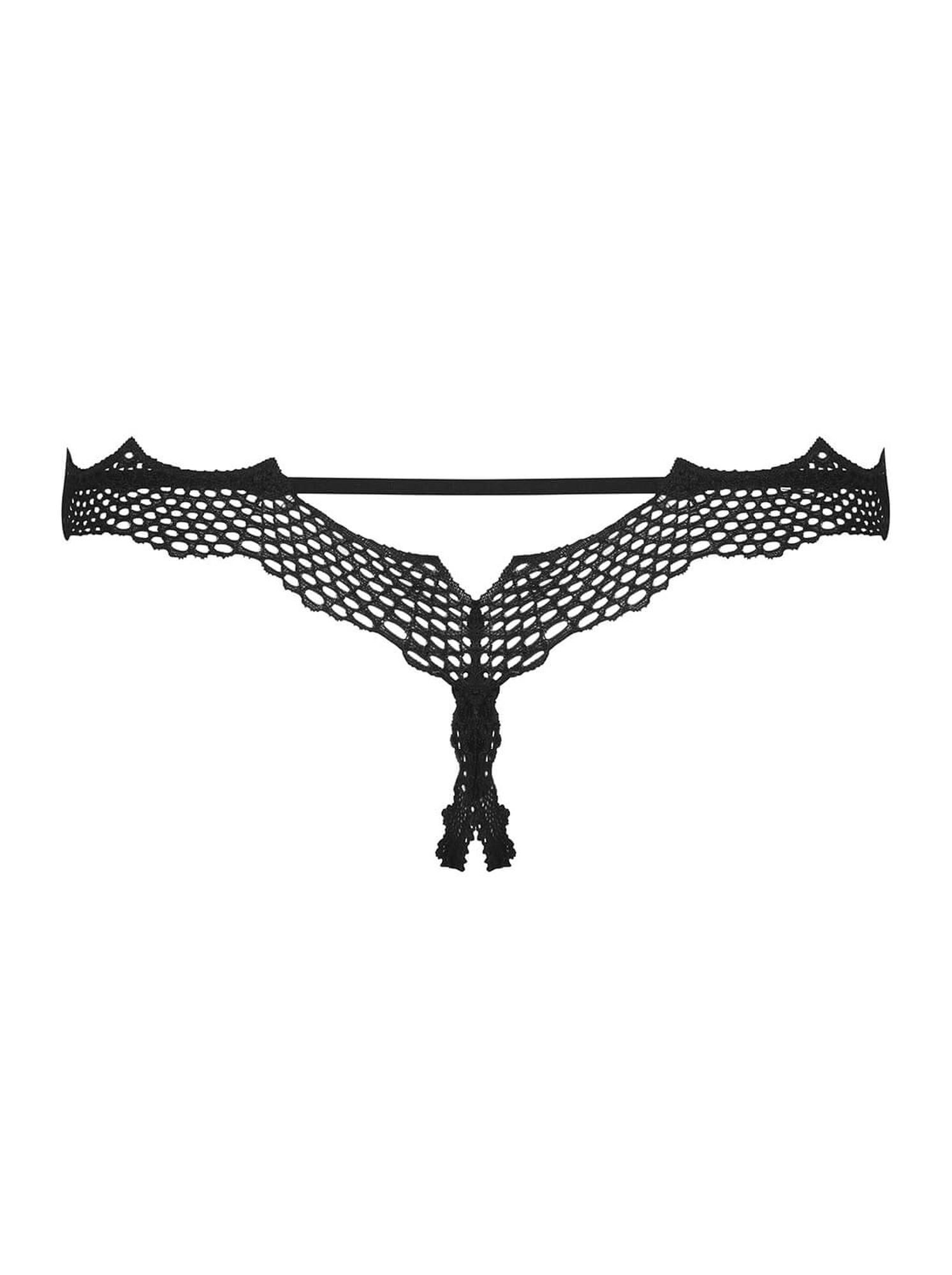 Трусики-стринги Obsessive Bravelle, L/XL (черный)