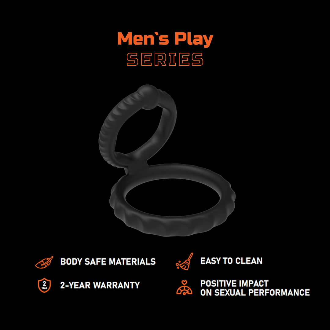 Эрекционное кольцо Erospace Men’s Play B8, 10,5 см (черный)