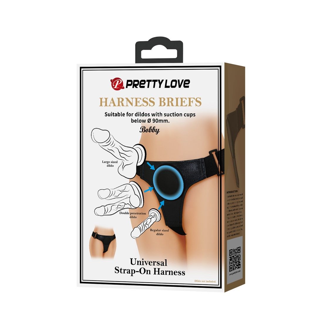 Трусики для страпона Pretty Love Harness Briefs, (черный)