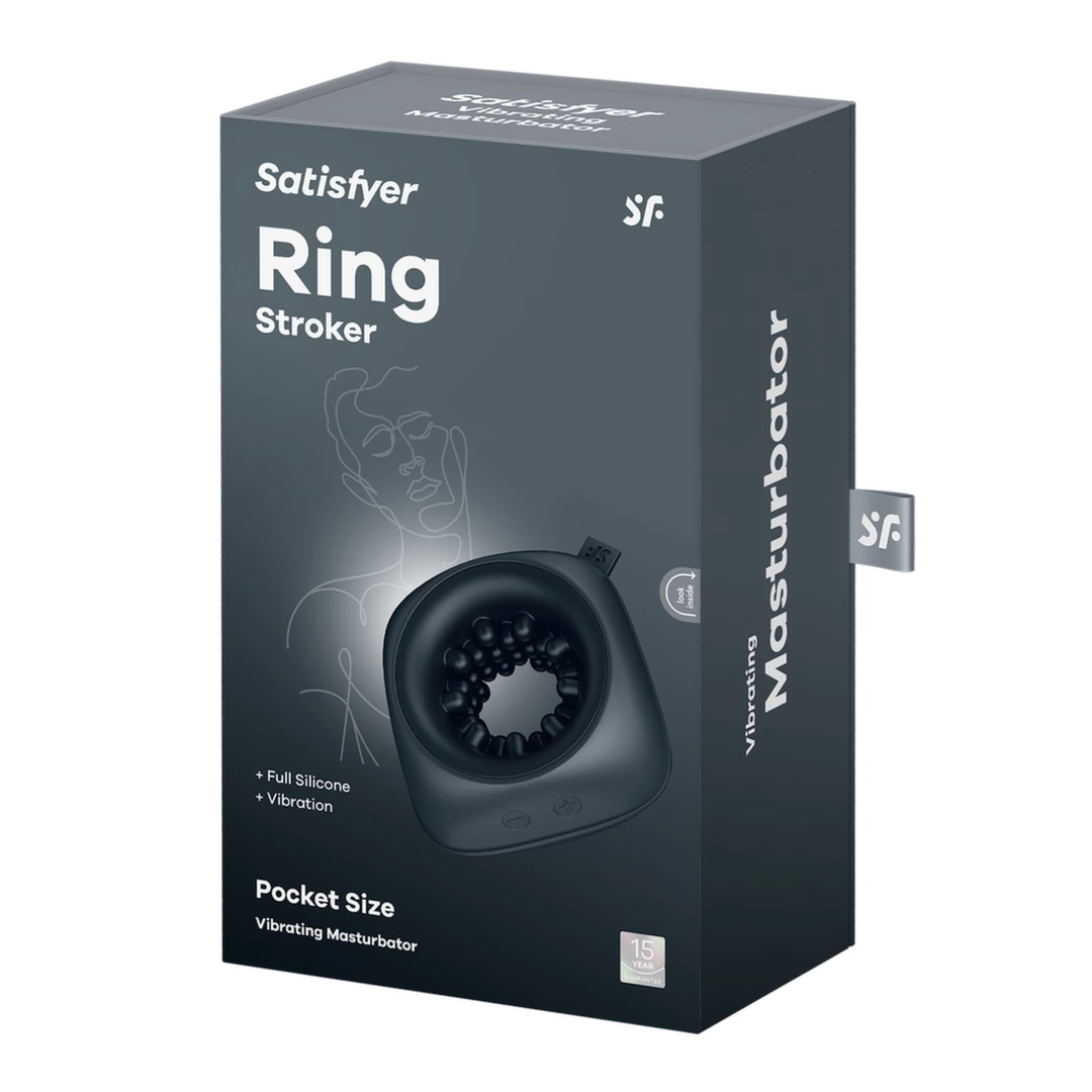 Мастурбатор с вибрацией Satisfyer Ring Stroker (черный)