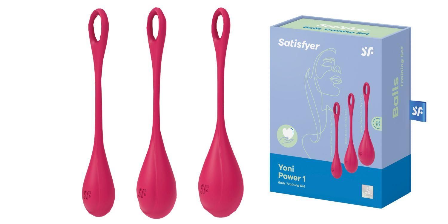 Набор вагинальных шариков Satisfyer Yoni Power 1, 3 шт (красный)