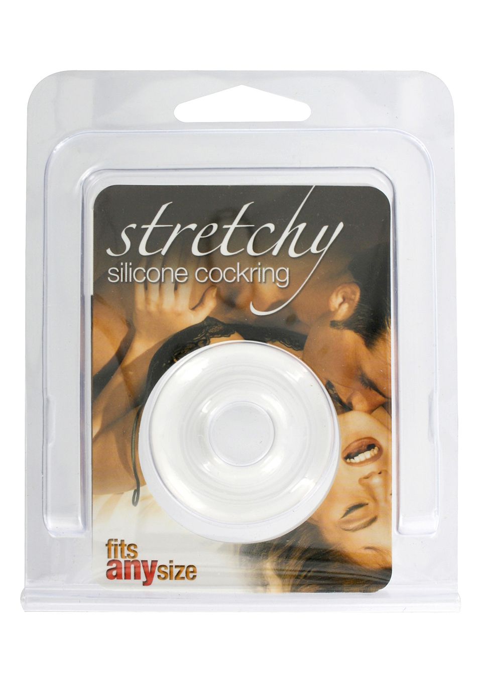 Эрекционное кольцо Stretchy, 4 см (белый)