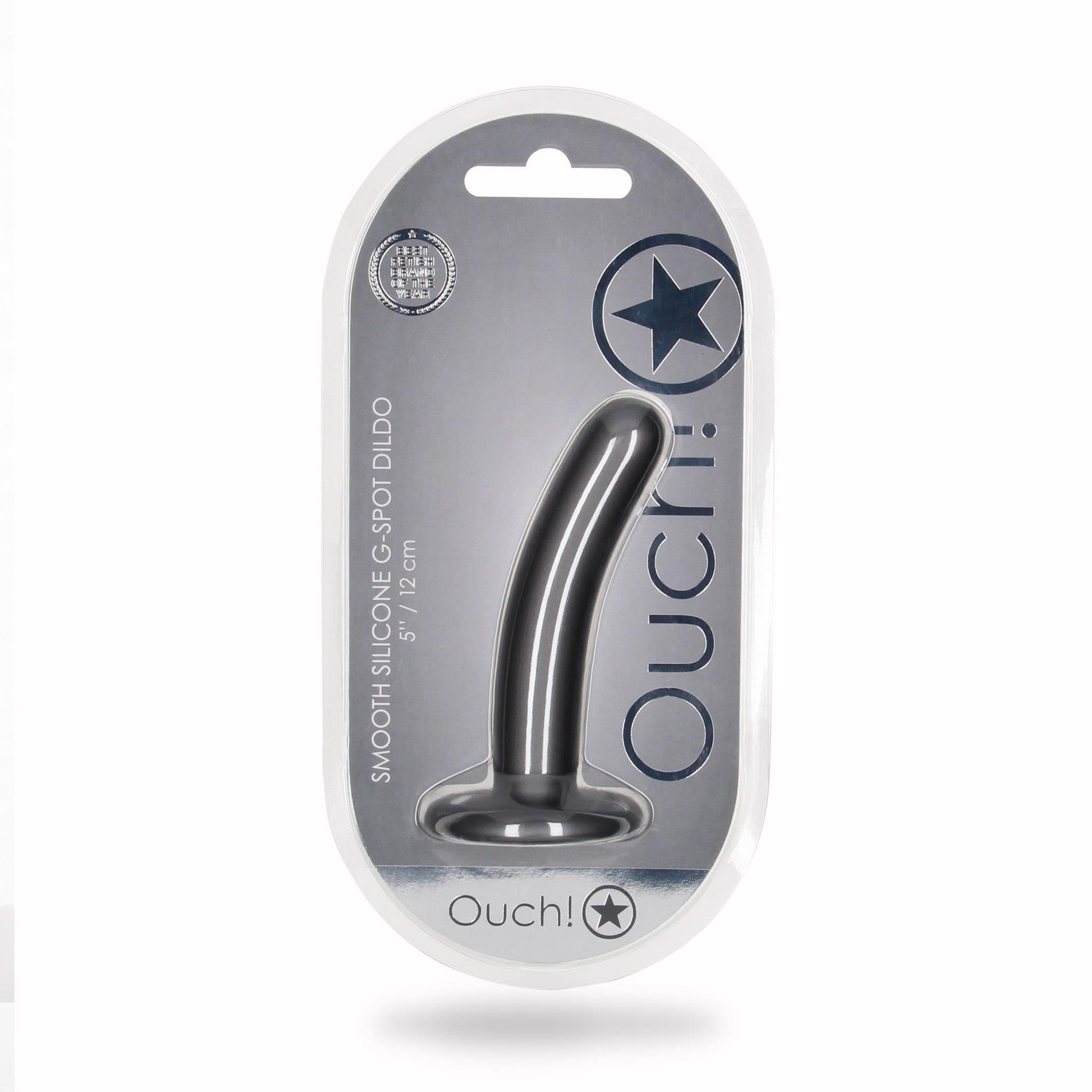 Фаллоимитатор Ouch! Smooth G-Spot Dildo 5'', 12.4 см (серый)