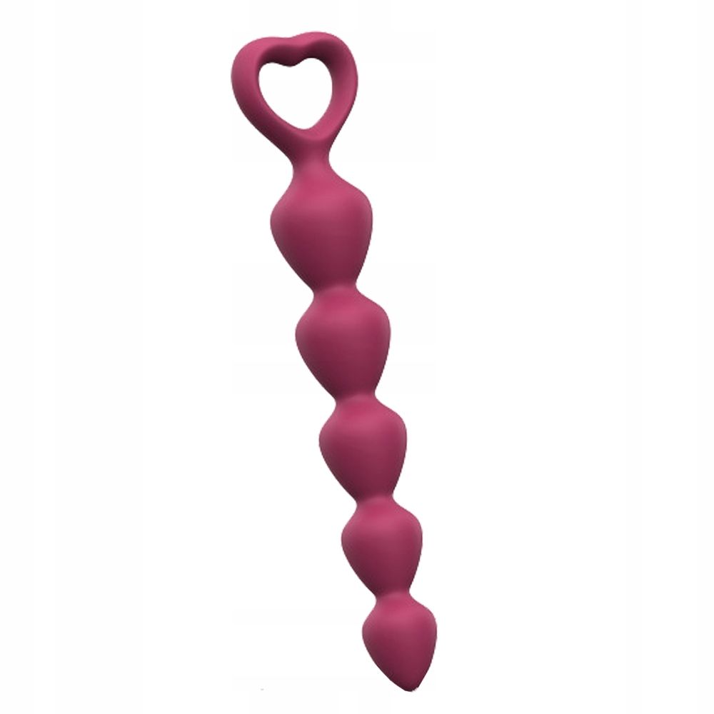 Анальная цепочка Love To Love Bing Bang M Plum Star, 18,5 см (бордовый)