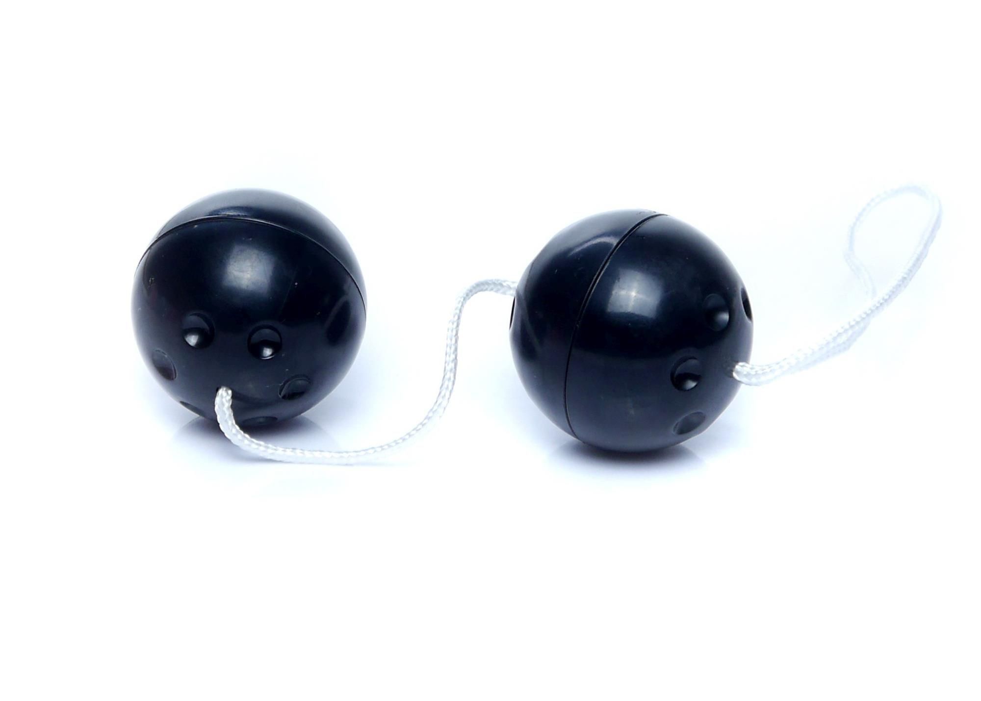 Вагинальные шарики Duo-Balls Black, 21 см (чёрный)