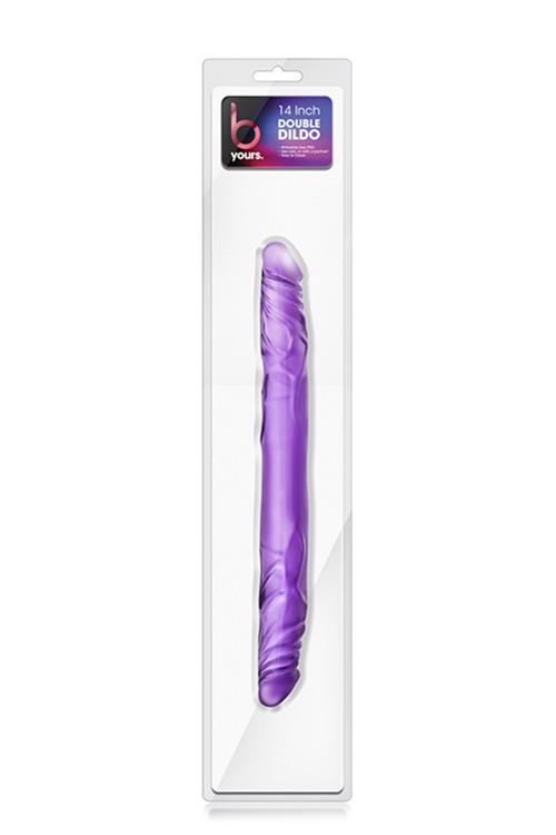 Двухсторонний фаллоимитатор B Yours 14 Inch Double Dildo, 35 см (фиолетовый)